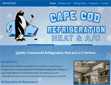 Tablet Screenshot of capecodrefrigeration.com